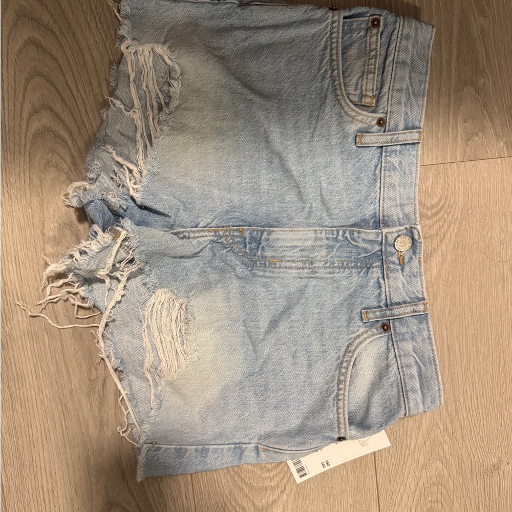 BDG Blue Jean Shorts High-Waisted Distressed